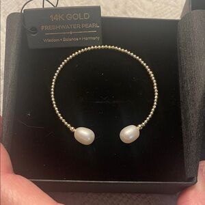 14K Gold Freshwater Pearl Bracelet